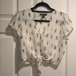 Forever 21 Cacti Print Shirt